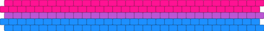 Not as chonky bi cuff - light blue, pink