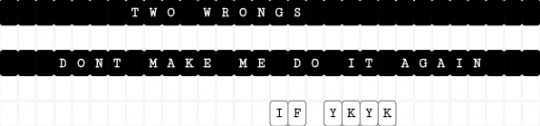 Two wrongs.... dont make me do it again - black