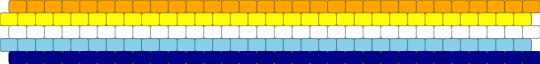 Smol aroace peotye cuff - light blue, orange, purple, yellow