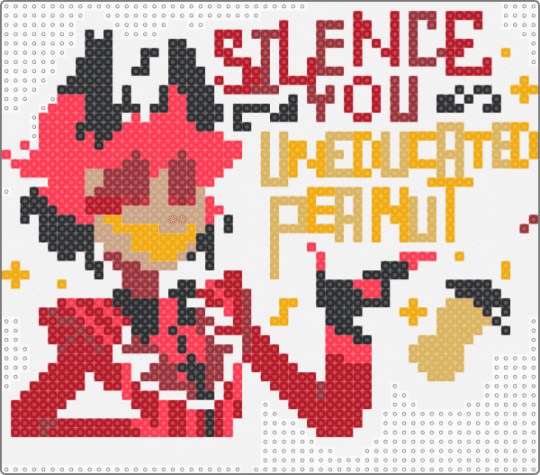 Silence you uneducated peanut! * NOT MINE* - orange, red, white