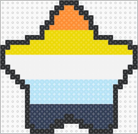 Aroace star perler!! *NOT MINE* - light blue, purple, yellow