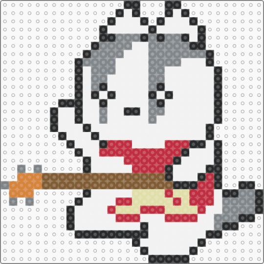 Dabin guitar - gray, red, white