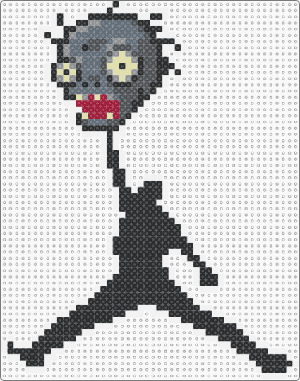 mj zombie - black, gray, white