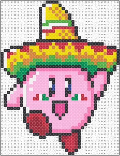 el kirby - kirby,sombrero,red,pink