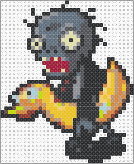 ducky zombie pvz - black,gray,beige,colorful