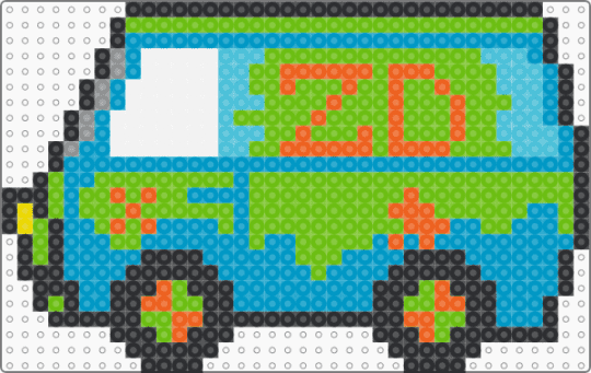 ZD mystery van - cartoon, dj, edm, green, light blue, music, mystery machine, scooby doo, zeds dead