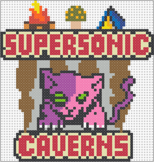 supersonic caverns idea - pink,red,yellow,tan,colorful
