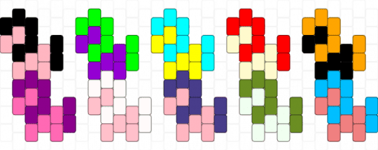 Ponies - pink,green,light blue