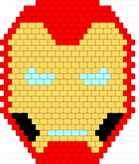 iron man mask - red, yellow