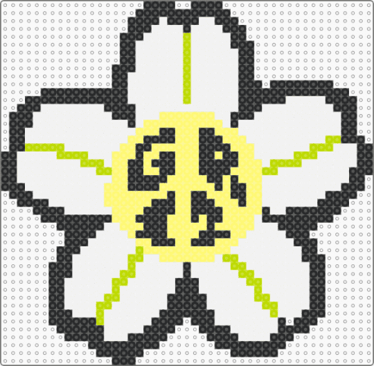 griz flower - white,yellow