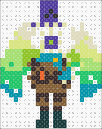 MINOR SCALLYRAGS MSM FIGURE - colorful, green, tan, teal