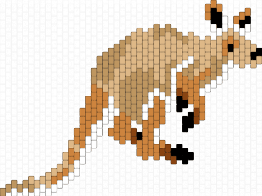 Wallaby - beige,cotdzooanimals