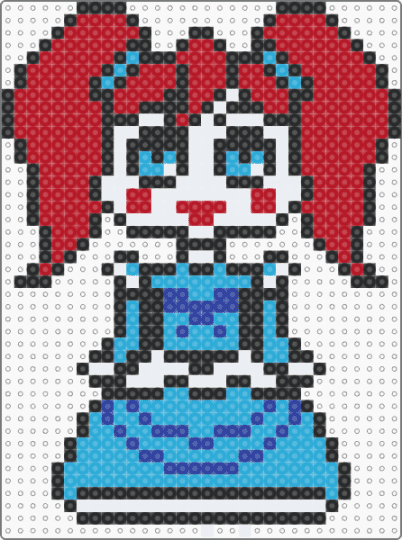 Poppy (poppy playtime) - red,light blue