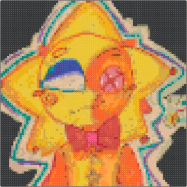 Sun - sun,fnaf,five nights at freddys,character,panel,horror,video game,dark,yellow,orange