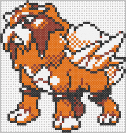 Gen 2 Entei - entei,pokemon,retro,evolution,character,gaming,orange,white