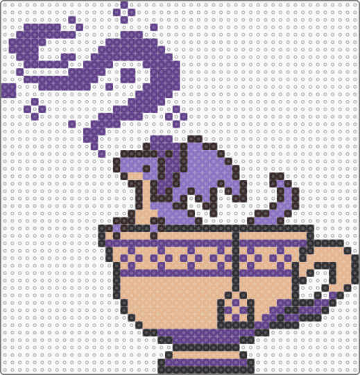Teacup Dragon(Purple) - purple,beige