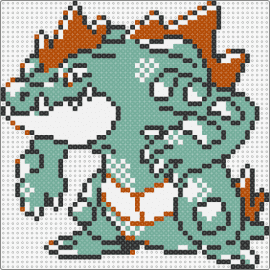 Gen 2 Feraligatr - feraligator,pokemon,totodile,character,prehistoric,gaming,green,orange