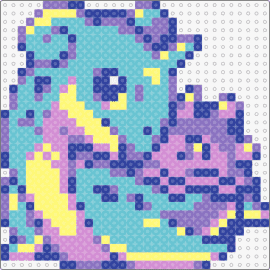 @mope_dotpict Lapras - lapras,pokemon,character,gaming,teal,purple,yellow