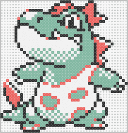 Gen 2 Croconaw - croconaw,pokemon,totodile,character,prehistoric,gaming,green,white,orange