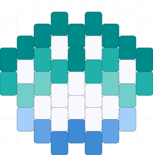 Gay flag paw - teal,light blue