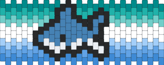 Gay flag shark cuff - light blue