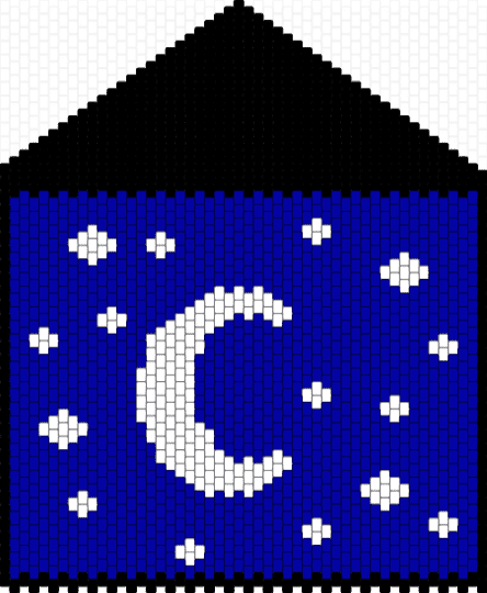 Back panel for starry bag - purple