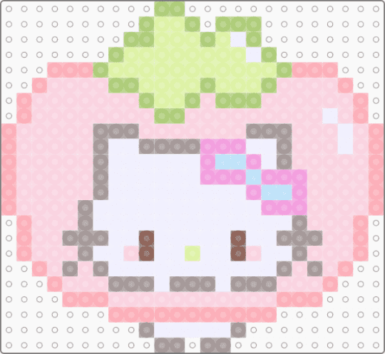 hello kitty peach costume - animal, animals, cute kawaii, food, fruit, gray, kitten, kitty cat, pink, sanrio, white, yellow
