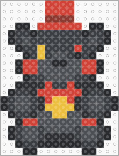 mini lefty - black,red,purple,small,tiny,charm,keychain,fnaf,five nights at freddys,video game,easy