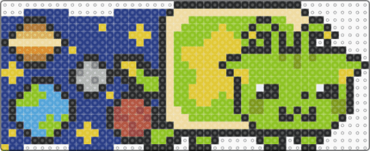 nyan alien cat!!1!1! :3 - blue,yellow,beige,green,gnarpy,kitten,space,cosmic,cute,nyan cat,kitty,glorp