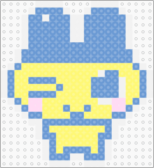 mametchi - 2000s, animal animals, cute kawaii, light blue, pastel, tamagotchi, virtual pet, yellow