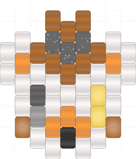 molten freddy kandi charm - bear, charms, cute, five nights at freddys, fnaf, kawaii, orange, sister location, tan, video game, white