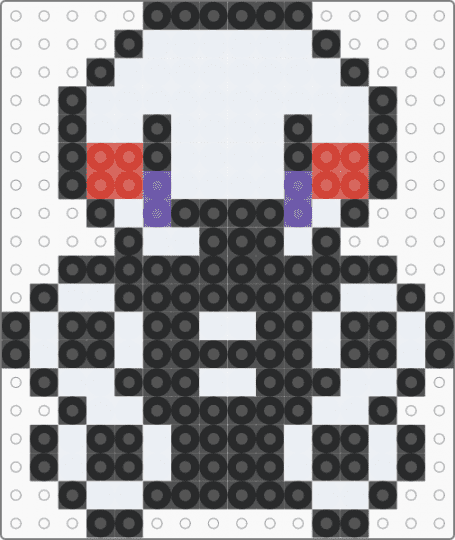 mini marionette/the puppet ver.1 - black,white,red,purple,small,tiny,charm,keychain,fnaf,five nights at freddys,video game,easy