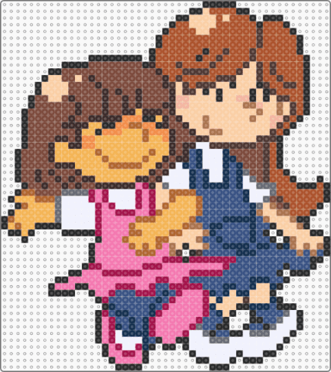 ♡ backyard sports vicki and angela peanuts style ♡ - 2000s, 90s, backyard baseball, backyard soccer, blue, brown, character, colorful, red, video game cartoon