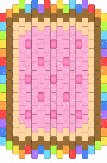 (remix) nyan cat poptart outline ver - banner, beige, cute, decora, kitty cat, panel decor, pink, scene, scenemo, tan, wall decoration