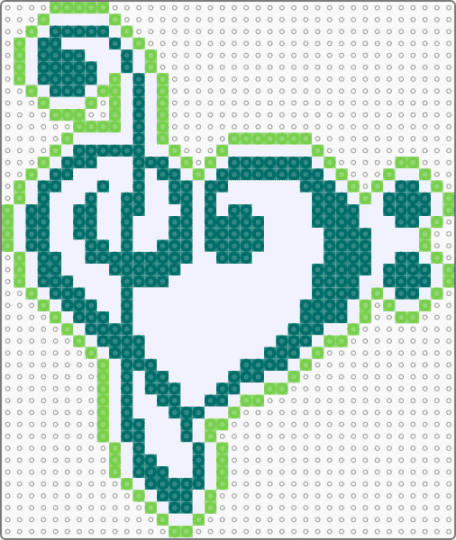 green love music note - cute kawaii, green, heart, teal