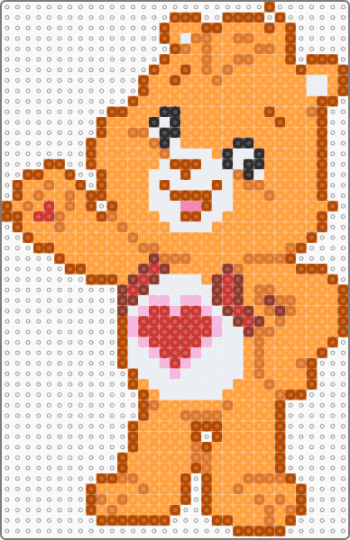 tenderheart bear care bears 2007 - orange,cute,carebears,carebear,cartoon,animal,kawaii,care bear