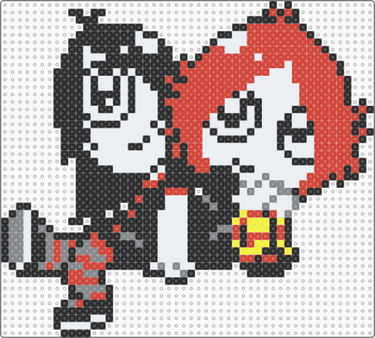 gloom and iris sitting together - red,ruby gloom,emo,goth,gothic,cartoon,2000s