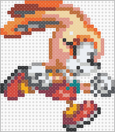 cream the rabbit sprite (running) - orange,red,beige,gray,cute,kawaii,sonic the hedgehog,video game,sega,bunny,furry,animal