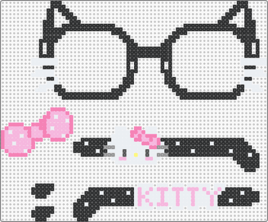hello kitty glasses ⚞^◕⩊◕^⚟ (check desc for assembly) - black,white,pink,cute,kawaii,3d,wearable,sanrio,accessory,buildable