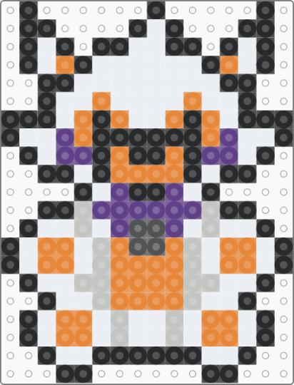 mini lolbit - white,orange,small,tiny,charm,keychain,fnaf,five nights at freddys,video game,easy