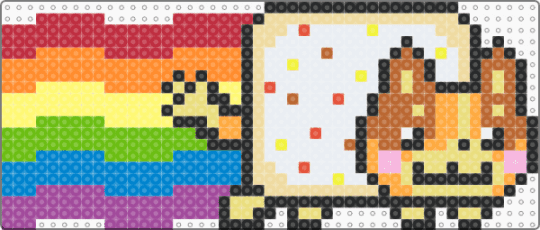 bingo frosted pumpkin pie poptart nyan puppy =o3> - animals, blue, cartoon puppy dog, character animal, colorful, cute kawaii bluey, nyan cat, orange, pink
