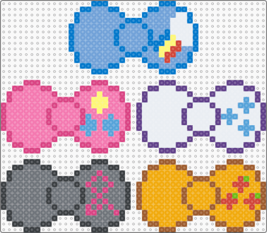 mlp bows ver.2 (glue to hairclip :3) - gray,pink,light blue,orange,my little pony,pinkie pie,rainbow dash,applejack,octavia,apple jack,accessory,rarity accessories