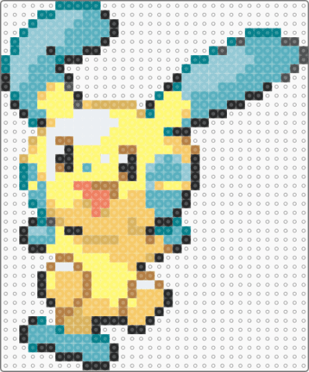 gen 3 shiny minun - animal, bunny rabbit, cute, kawaii, nintendo, pokmon, teal, video game, yellow