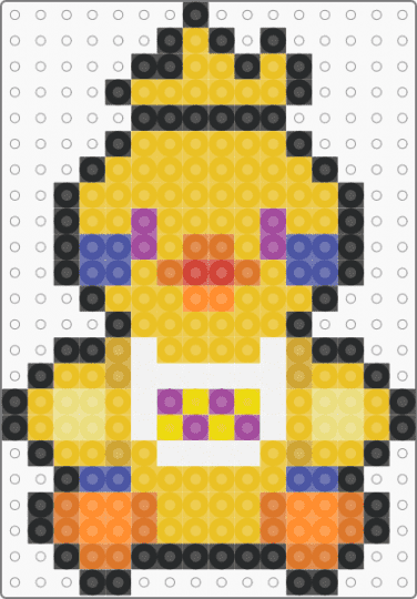 mini rockstar chica - yellow,orange,small,tiny,charm,keychain,fnaf,five nights at freddys,video game,easy