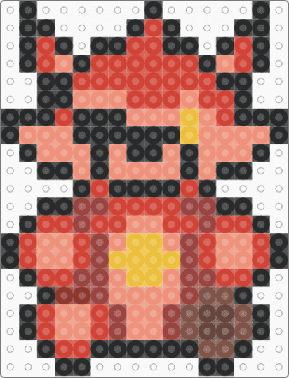 mini rockstar foxy - red,orange,small,tiny,charm,keychain,fnaf,five nights at freddys,video game,easy