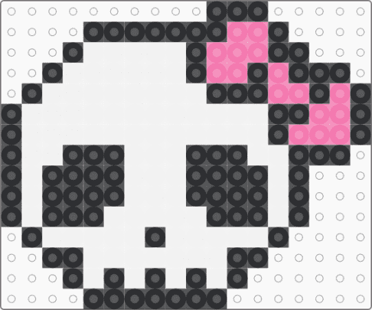 skull with bow - bones, cute kawaii, horror, scenemo scene, skulls skeleton, white
