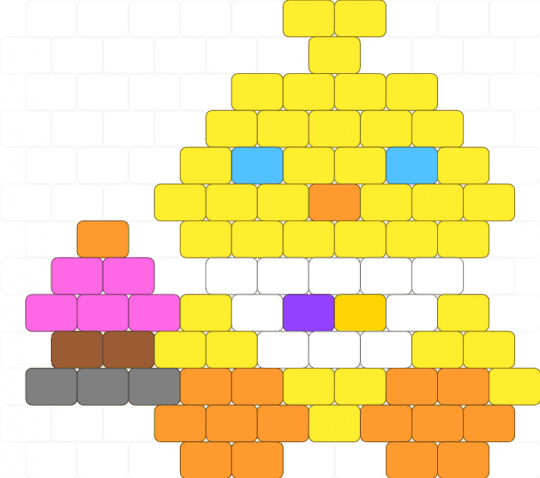 chica with cupcake - charm, charms, chicken, five nights at freddys, fnaf, keychain, orange, video game, yellow