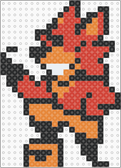 retro foxy sprite by Inactiveherenow - 8bit, five nights at freddys, fnaf, horror, keychain, orange, red, video game