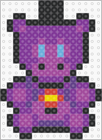 mini mr. hippo - charm, easy, five nights at freddys, fnaf, keychain, pink, small, tiny, video game