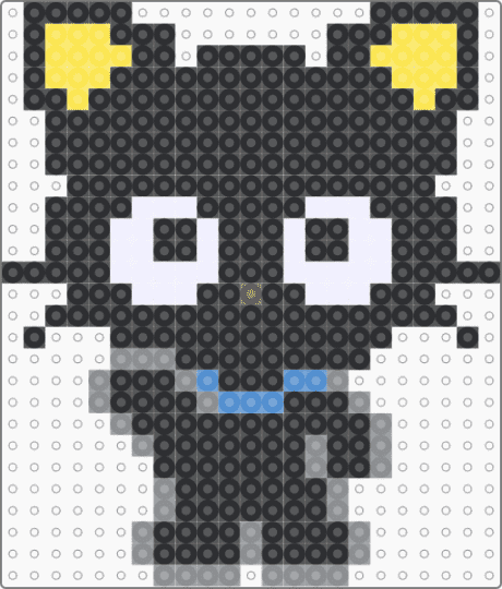chococat - black, cat kitty, choco cat, cut kawaii, gray, hello kitty, kitten, sanrio, wave waving, yellow
